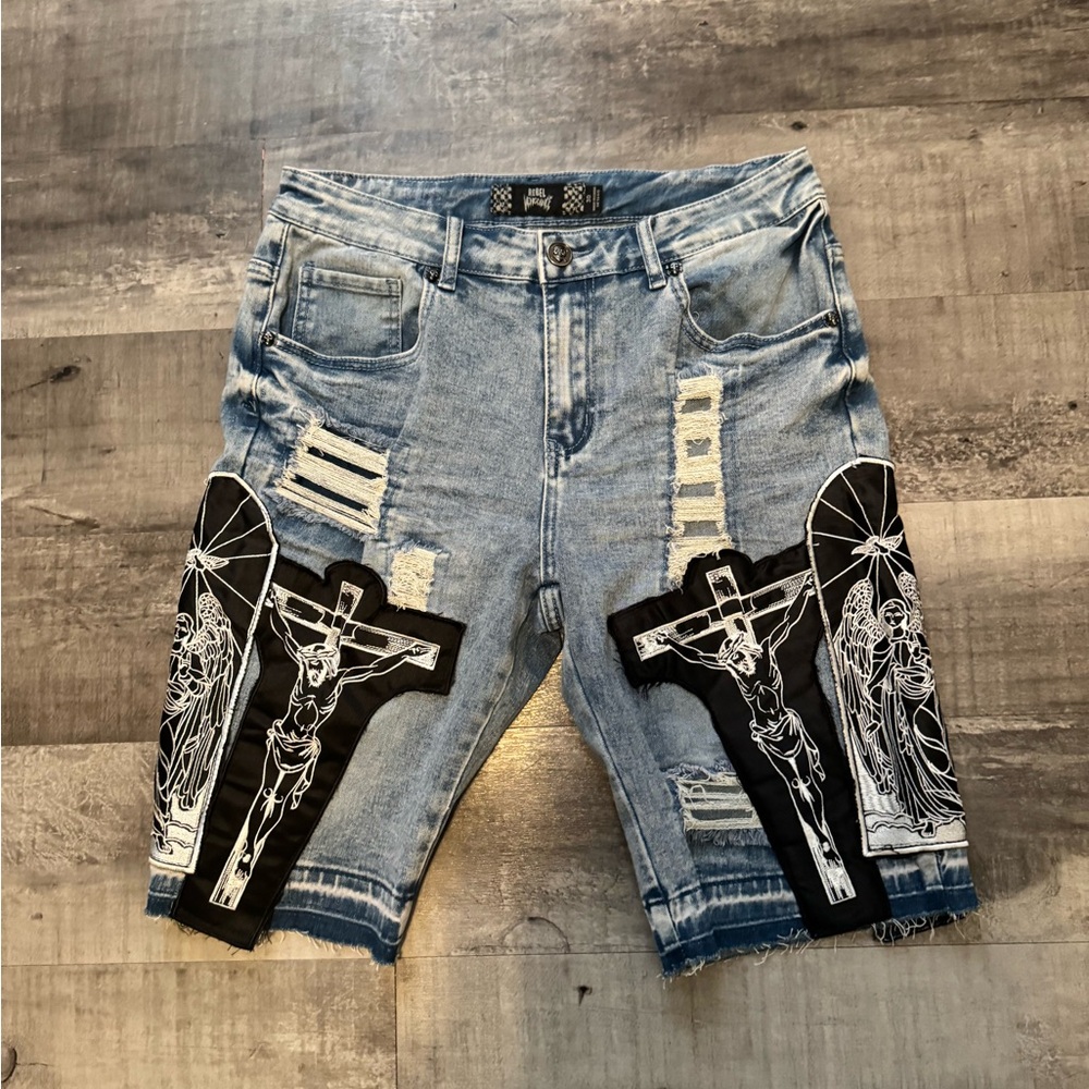 PATCHWORK JORTS